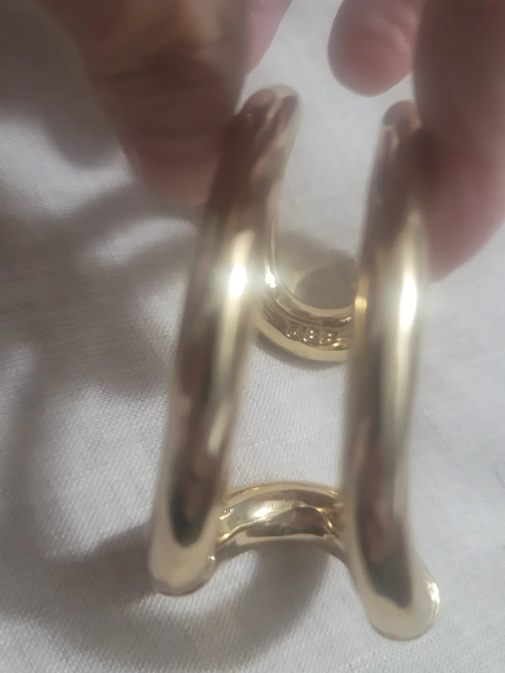 Polished Gold Double-Band Open Cuff Bracelet - Women's Jewelry
